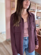 Load image into Gallery viewer, soft burgundy flannel shirt