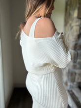 Load image into Gallery viewer, gabi natural ribbed midi sweater dress