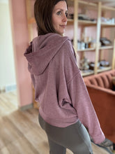 Load image into Gallery viewer, dusty lavender zip hoodie