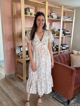 Load image into Gallery viewer, rosita floral swiss dot maxi dress