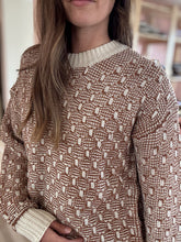 Load image into Gallery viewer, autumn ripple rust chunky knit sweater