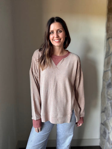 terracotta soft thermal pullover