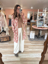 Load image into Gallery viewer, rose floral sweater jacket