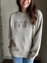 Load image into Gallery viewer, wisconsin embroidered cozy sweatshirt