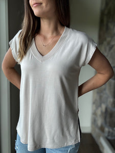 stone modal favorite v-neck top