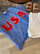 Load image into Gallery viewer, USA patched relaxed tee