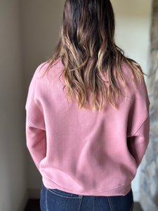 made for more mauve mid sweatshirt