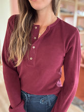 Load image into Gallery viewer, super soft zinfandel tana henley