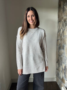 oatmeal oversized tunic sweater