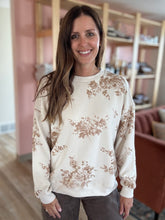 Load image into Gallery viewer, fall floral toile sweatshirt