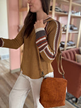 Load image into Gallery viewer, retro fall crochet raglan