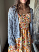 Load image into Gallery viewer, yellow tropical floral midi dress