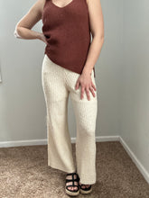 Load image into Gallery viewer, natural sweater knit ribbed pant