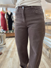 Load image into Gallery viewer, espresso high waist barrel pants