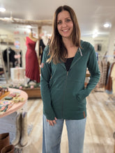 Load image into Gallery viewer, evergreen performance fleece zip sweatshirt