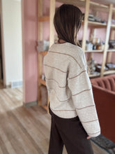 Load image into Gallery viewer, rory neutral stripe button cardigan