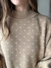 Load image into Gallery viewer, khaki heart sweater