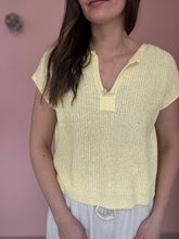 Load image into Gallery viewer, butter yellow notched top | S-3XL