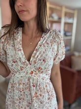 Load image into Gallery viewer, rosita floral swiss dot maxi dress