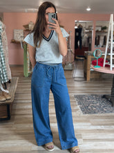 Load image into Gallery viewer, lainey drawstring wide leg denim