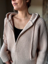 Load image into Gallery viewer, blush zip-up hooded sweater