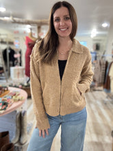 Load image into Gallery viewer, honey zip sweater cardigan