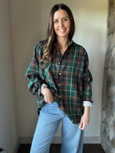 Load image into Gallery viewer, green camp flannel