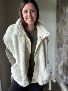 scout it out cream teddy vest