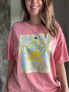 lake camelot dusty rose oversized tee