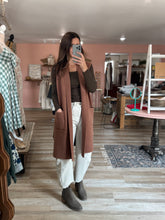 Load image into Gallery viewer, terracotta sleeveless cardigan