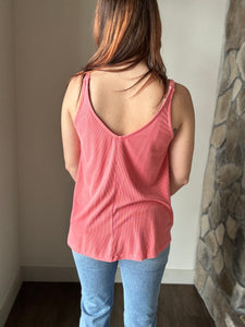 flowy ribbed v-neck tank | 6 colors