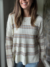Load image into Gallery viewer, oversized boyfriend stripe sweater