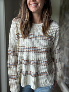oversized boyfriend stripe sweater
