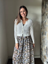 Load image into Gallery viewer, cream crochet button cardigan