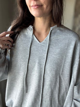 Load image into Gallery viewer, grey soft cloud drawstring sweatshirt | S-3XL