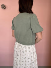 Load image into Gallery viewer, sage half sleeve button cardi