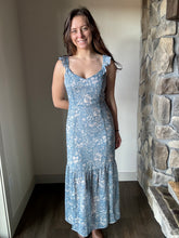 Load image into Gallery viewer, blue floral maxi dress