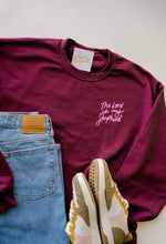 Load image into Gallery viewer, the Lord is my shepherd maroon pullover