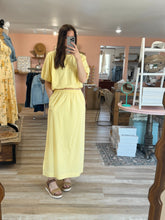 Load image into Gallery viewer, lemon cotton midi skirt