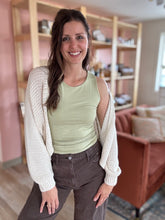 Load image into Gallery viewer, beige cotton cropped cardigan