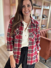 Load image into Gallery viewer, red plaid flannel shirt
