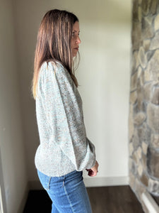 blue space dyed sweater