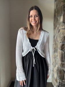 black mixed media scoop midi dress