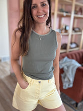 Load image into Gallery viewer, daisy yellow denim shorts