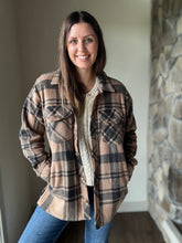 Load image into Gallery viewer, pecan + black plaid santa fe jacket