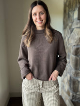 Load image into Gallery viewer, brown mock neck sweater