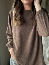 Load image into Gallery viewer, brown fuzzy long sleeve top