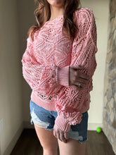 Load image into Gallery viewer, blossom open weave sweater