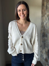 Load image into Gallery viewer, ivory button macie cardigan