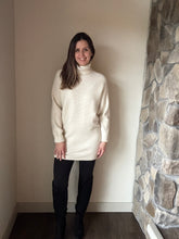 Load image into Gallery viewer, cream soft ribbed tunic sweater